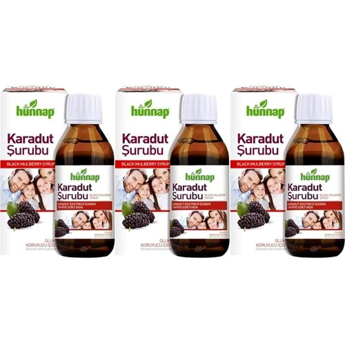 Hünnap Karadut Şurubu 50ML (3 Lü Set)