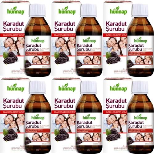 Hünnap Karadut Şurubu 50ML (6 Lı Set)