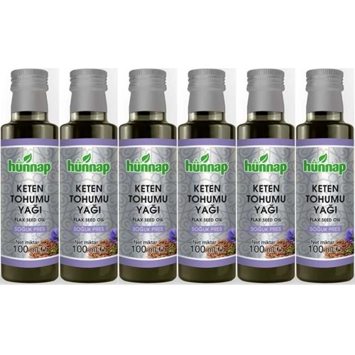 Hünnap Keten Tohumu Yağı 100ML (Soğuk Press) (6 Lı Set)