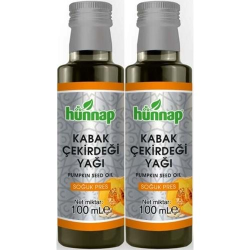 Hünnap Kabak Çekirdeği Yağı 100ML (Soğuk Press) (2 Li Set)