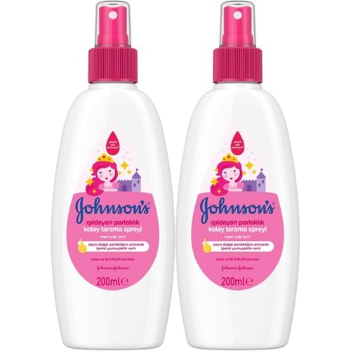 Johnsons Baby Bebek Kolay Tarama Spreyi 200ML 2 Li Set Işıldayan Parlaklık