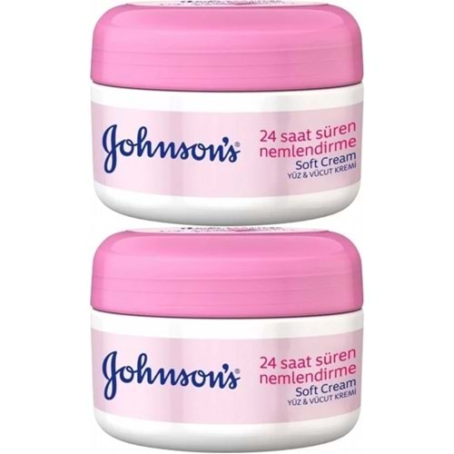 Johnsons Soft Nemlendirici Yüz ve Vücut Kremi 200ML (2 Li Set)