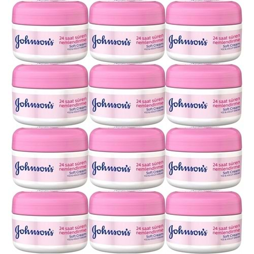 Johnsons Soft Nemlendirici Yüz ve Vücut Kremi 200ML (12 Li Set)