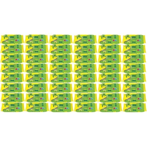 Komili Islak Havlu Mendil 90 Yaprak (48 Li Set) Zeytin Yağlı Plastik Kapaklı (48PK*90) 4320 Yaprak