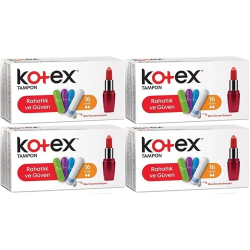 Kotex Tampon Mini 64 Lü Set (4PK*16)