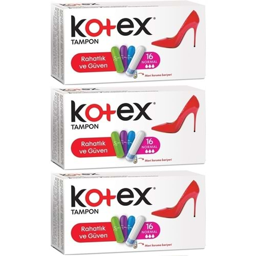 Kotex Tampon Normal 48 Li Set (3PK*16)