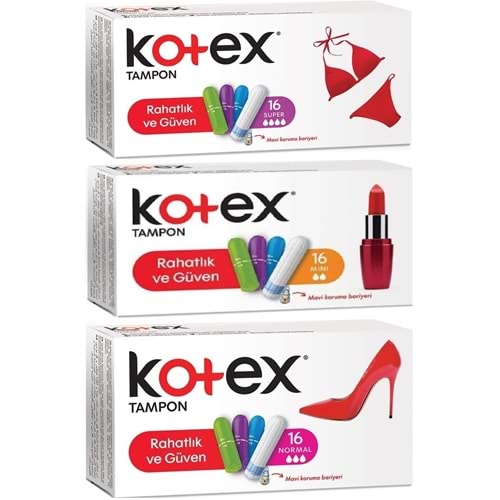 Kotex Tampon Süper - Mini - Normal 48 Li Karma Set (3PK*16)