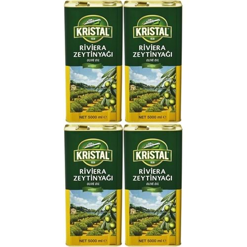 Kristal Zeytinyağı 20LT Riviera (Teneke) (4PK*5LT)