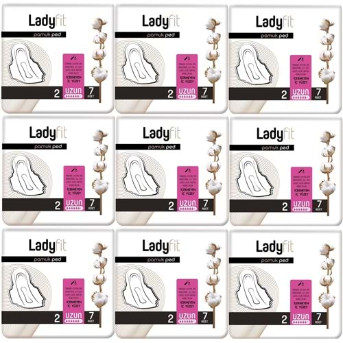 Ladyfit Pamuk Ped Uzun 9Lu Set (İç Adet 63) (9PK*7)