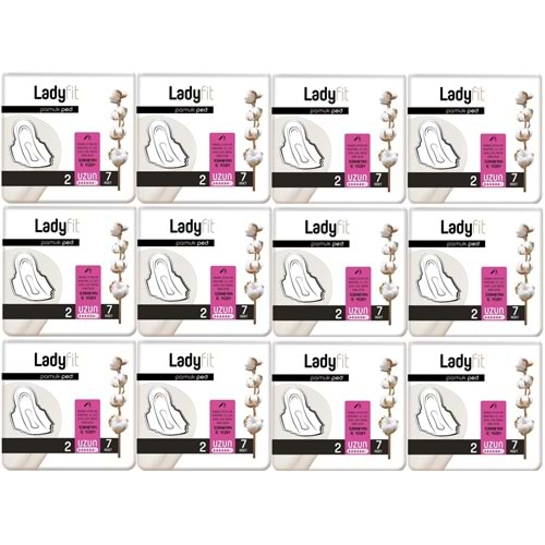 Ladyfit Pamuk Ped Uzun 12 Li Set (İç Adet 84) (12PK*7)