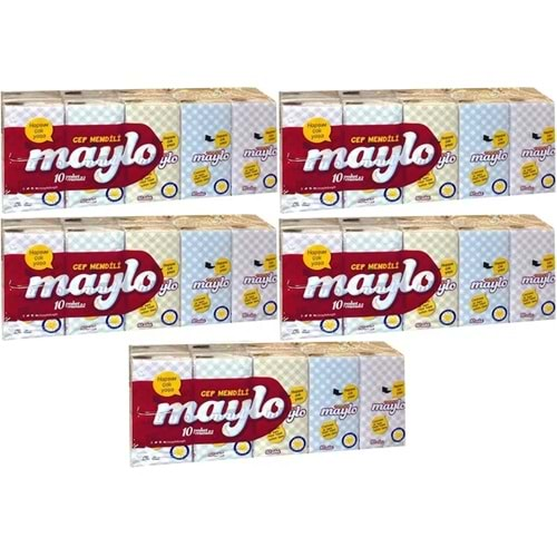 Maylo Cep Kağıt Mendil 50 Li Set (5PK*10)