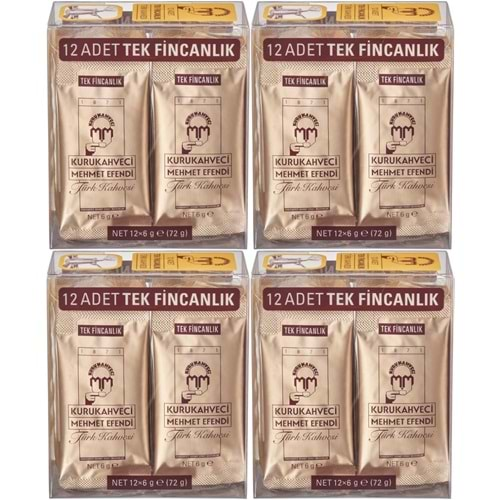 Mehmet Efendi Kurukahveci Türk Kahvesi 6GR Tek Fincanlık (48 Li Set) (4PK*12)