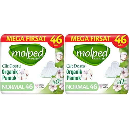 Molped Pure&Soft Hijyenik Ped Normal 92 (2PK*46) Adet Mega Pk