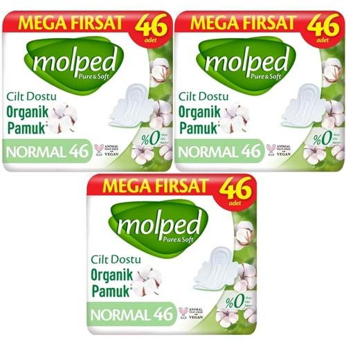 Molped Pure&Soft Hijyenik Ped Normal 138 (3PK*46) Adet Mega Pk