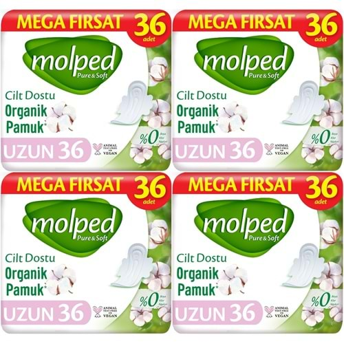 Molped Pure&Soft Hijyenik Ped Uzun 144 (4PK*36) Adet Mega Pk