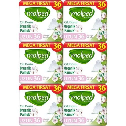 Molped Pure&Soft Hijyenik Ped Uzun 216 (6PK*36) Adet Mega Pk