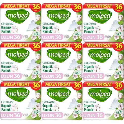 Molped Pure&Soft Hijyenik Ped Uzun 324 (9PK*36) Adet Mega Pk