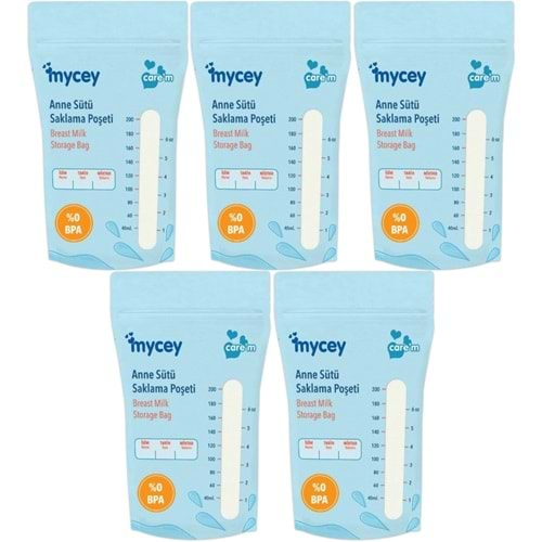 Mycey Anne Sütü / Süt Saklama Poşeti 25 Li Pk Tekli (5 Li Set)