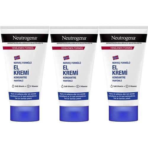 Neutrogena El Bakım Kremi 50ML Parfümlü (3 Lü Set)