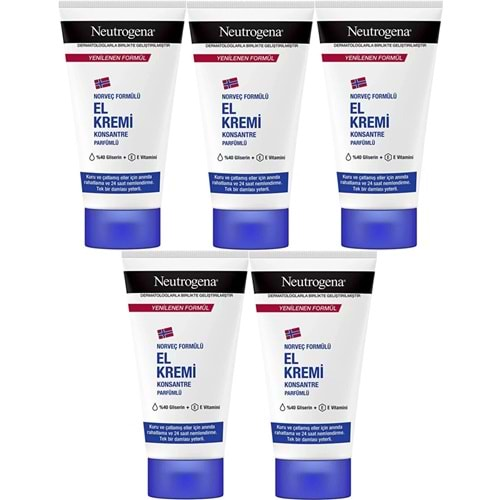 Neutrogena El Bakım Kremi 50ML Parfümlü (5 Li Set)