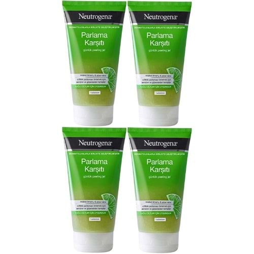 Neutrogena Parlama Karşıtı Yağsız Peeling Jel 150ML (4 Lü Set)