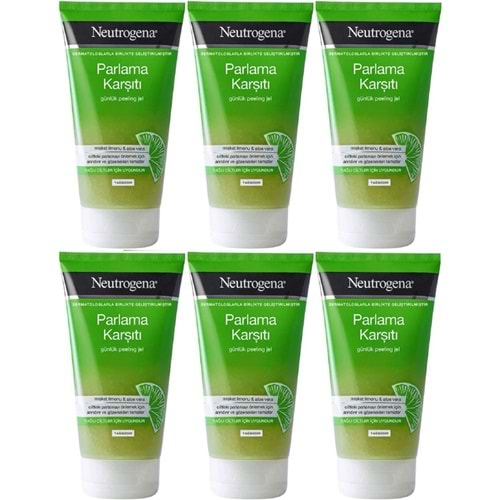 Neutrogena Parlama Karşıtı Yağsız Peeling Jel 150ML (6 Lı Set)