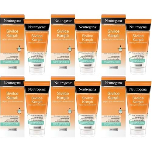 Neutrogena Sivilce Karşıtı Yağsız Yüz Nemlendiricisi 50ML (6 Lı Set)