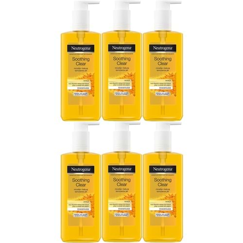 Neutrogena Soothing Clear Micellar Yüz Temizleme Jeli 200ML (6 Lı Set)