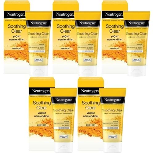 Neutrogena Soothing Clear Yağsız Nemlendirici 75ML (5 Li Set)