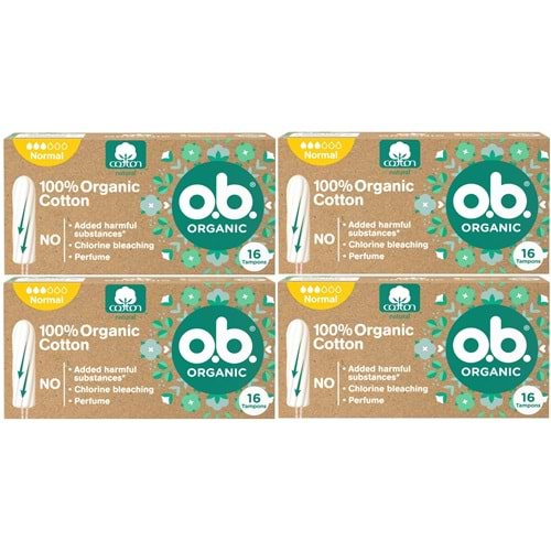 O.B Organic Normal Tampon 64 Lü Set (4PK*16)