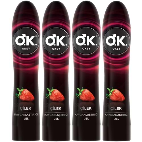 Okey Kayganlaştırıcı Jel 100ML Çilekli (4 Lü Set)