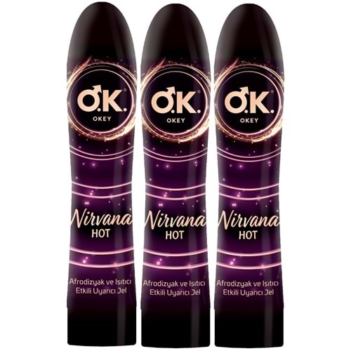 Okey Kayganlaştırıcı Jel 100ML Nirvana Hot (3 Lü Set)