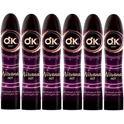 Okey Kayganlaştırıcı Jel 100ML Nirvana Hot (6 Lı Set)