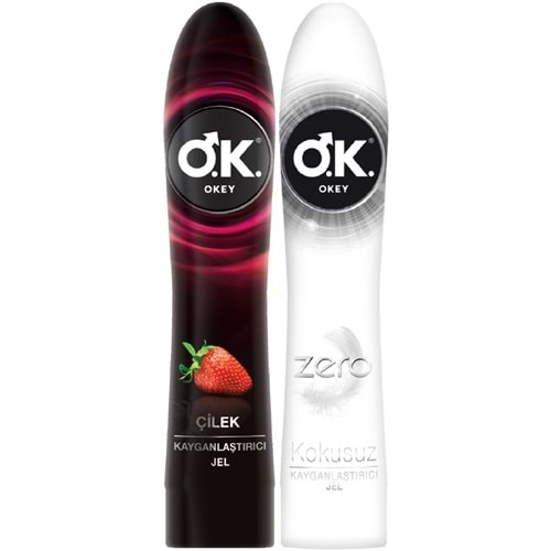 Okey Kayganlaştırıcı Jel 100ML Karma (Çilekli/Zero) (2 Li Set)