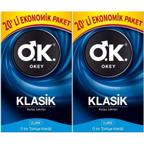 Okey Prezervatif 40 Adet Klasik Ekonomik Pk (2 Li Set)
