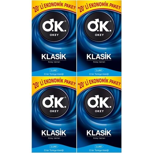 Okey Prezervatif 80 Adet Klasik Ekonomik Pk (4PK*20)