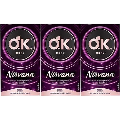 Okey Prezervatif 30 Adet Nirvana (3 Lü Set)