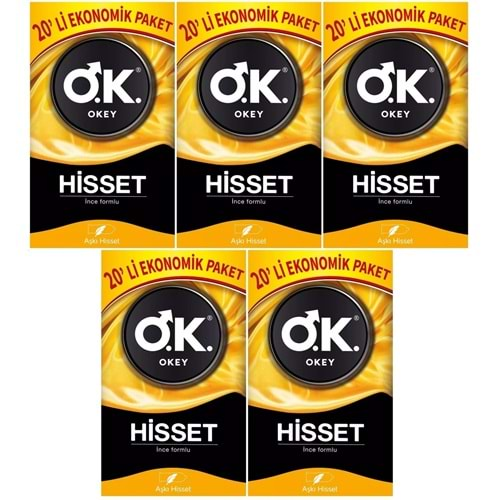 Okey Prezervatif 100 Adet Hisset Ekonomik Pk (5 Li Set)