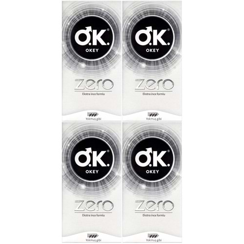 Okey Prezervatif 40 Adet Zero (Ekstra İnce Formlu) (4 Lü Set)