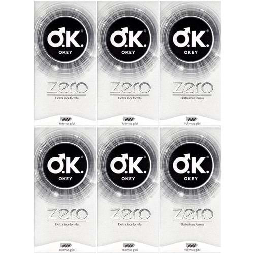 Okey Prezervatif 60 Adet Zero (Ekstra İnce Formlu) (6PK*10)