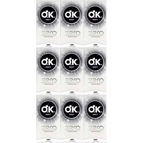 Okey Prezervatif 90 Adet Zero (Ekstra İnce Formlu) (9PK*10)