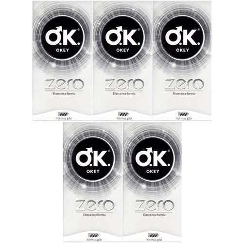 Okey Prezervatif 100 Adet Zero (Ekstra İnce Formlu) Ekonomik Pk (5PK*20)