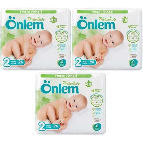 Önlem Bebek Bezi Botanika Beden:2 (3-6KG) Mini 288 Adet Aylık Fırsat Pk