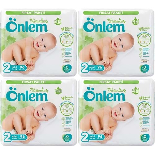 Önlem Bebek Bezi Botanika Beden:2 (3-6KG) Mini 384 Adet Avantaj Fırsat Pk