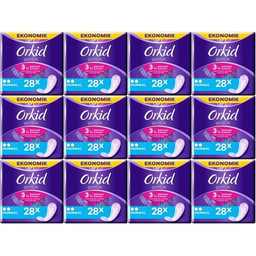 Orkid Günlük Ped Günlük Koruma Normal 336 Adet Ekonomik Paket (Tekli Paketlerde) (12PK*28)