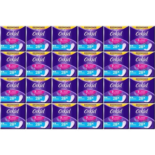 Orkid Günlük Ped Günlük Koruma Normal 672 Adet Ekonomik Paket (Tekli Paketlerde) (24PK*28)