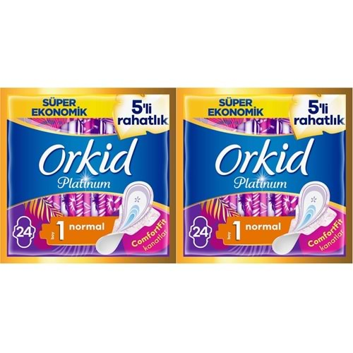 Orkid Platinum Hijyenik Ped Normal 48 Adet (2PK*24) Süper Ekonomik Pk