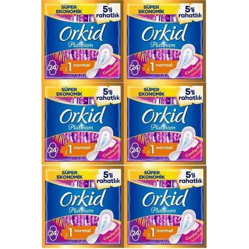 Orkid Platinum Hijyenik Ped Normal 144 Adet (6PK*24) Süper Ekonomik Pk