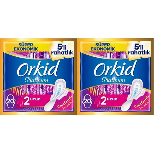 Orkid Platinum Hijyenik Ped Uzun 40 Adet (2PK*20) Süper Ekonomik Pk