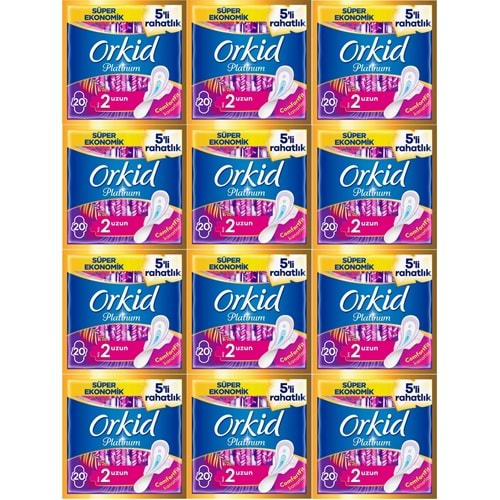 Orkid Platinum Hijyenik Ped Uzun 240 Adet (12PK*20) Süper Ekonomik Pk